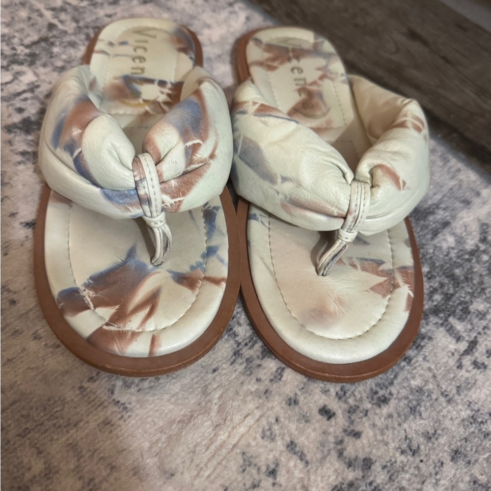 Puffy Leather Thongs